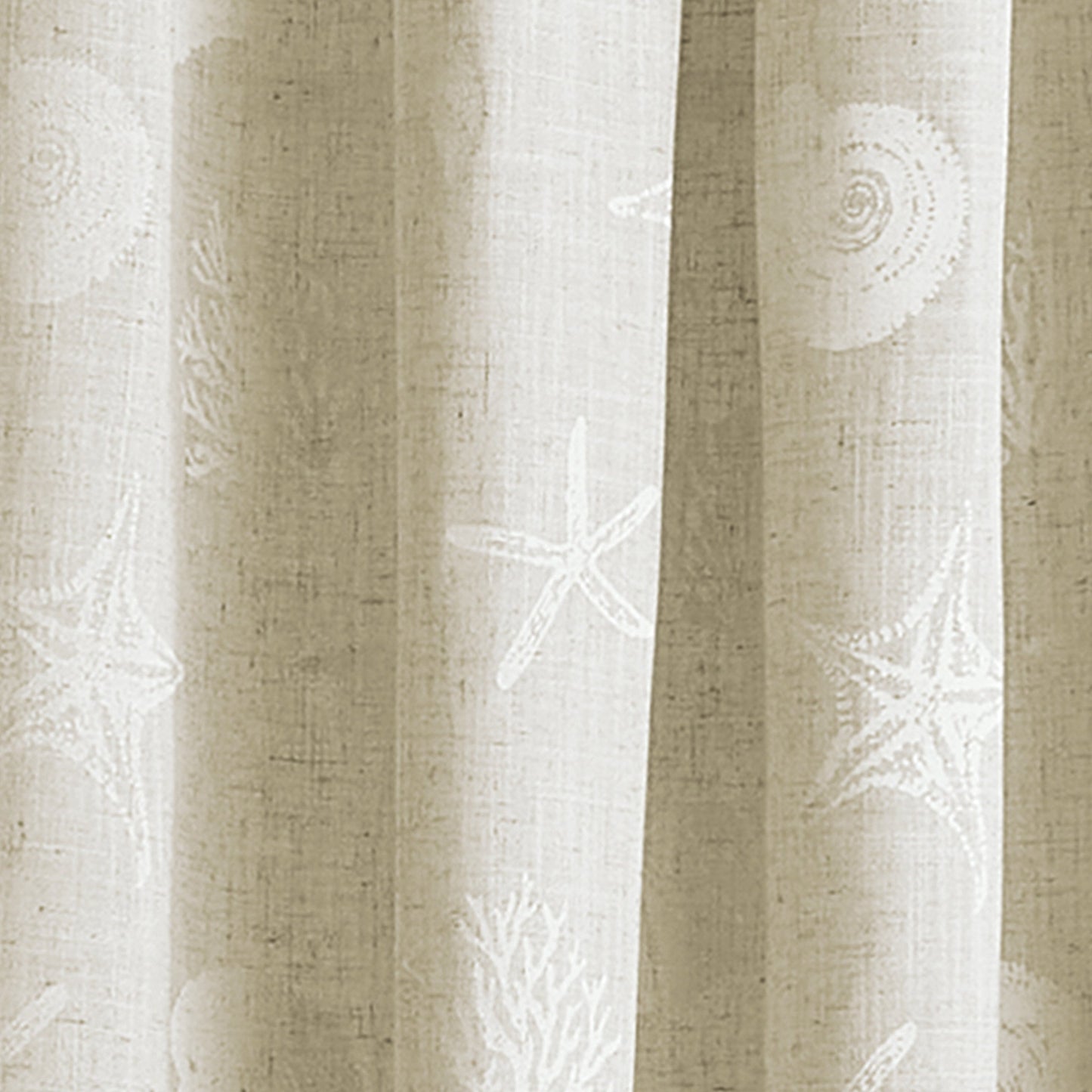 Destinations Seashells Curtain Panel Paare