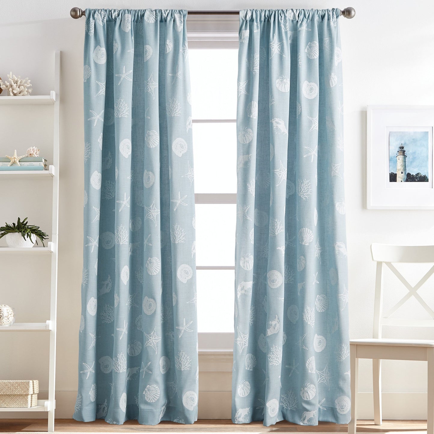 Destinations Seashells Curtain Panel Paare