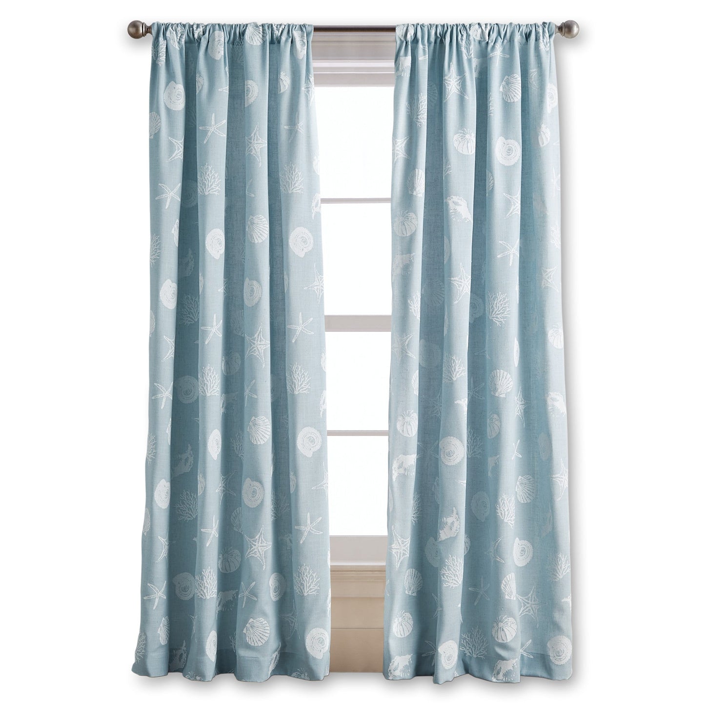 Destinations Seashells Curtain Panel Paare