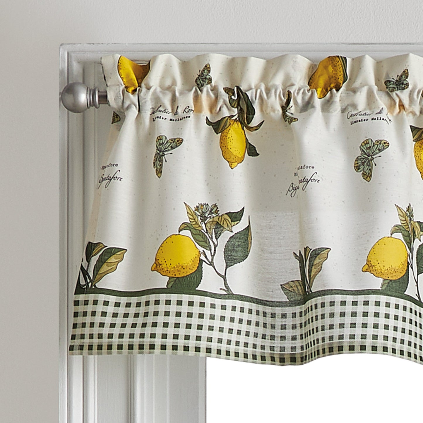 Curtainworks Vintage Lemon Valance & Tier 3pc Set