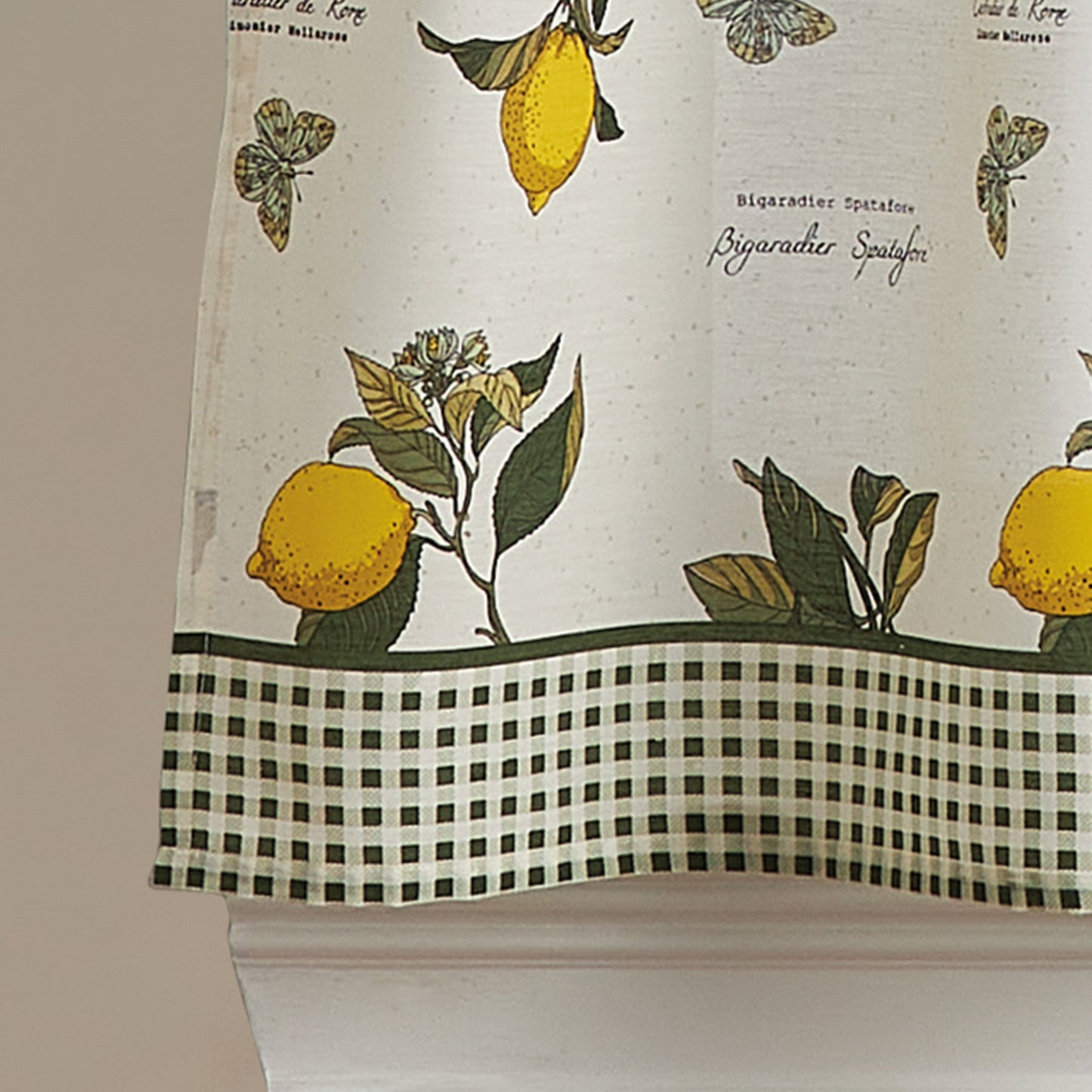 Curtainworks Vintage Lemon Valance & Tier 3pc Set