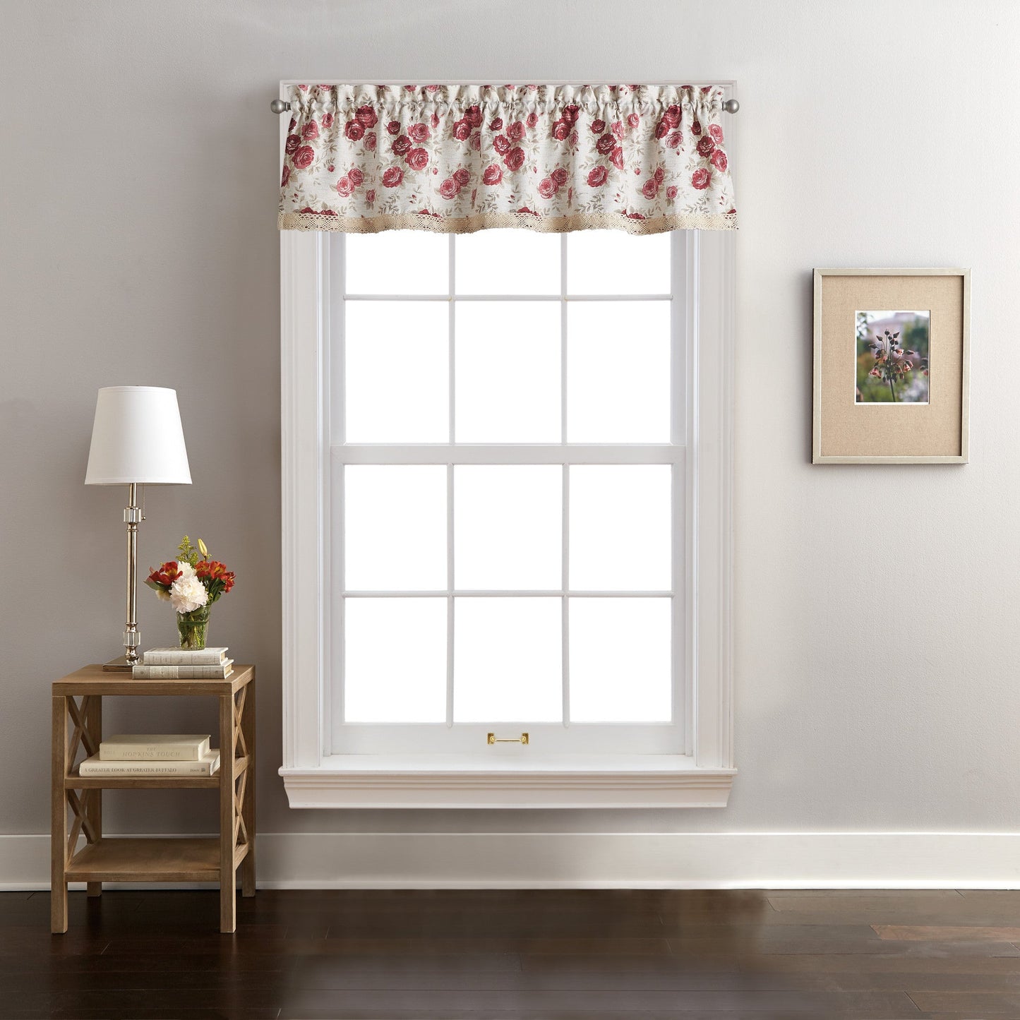 Curtainworks Antique Rose Valance & Tier 3pc Set
