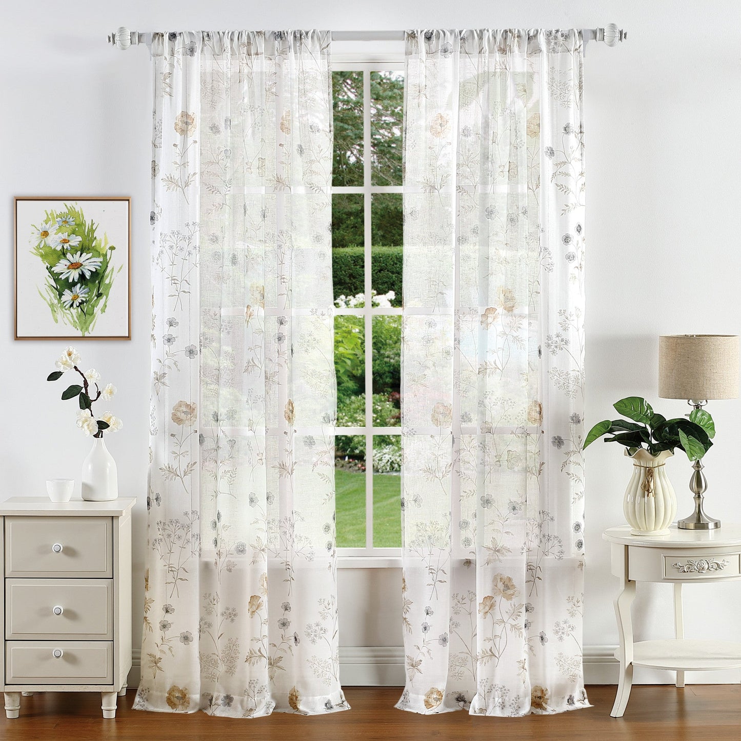 Martha Stewart Martha's Garden Print Vorhang-Panel