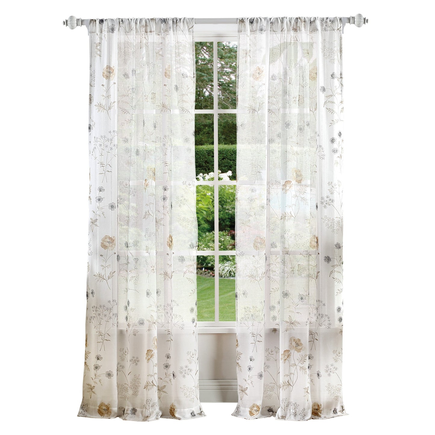 Martha Stewart Martha's Garden Print Vorhang-Panel