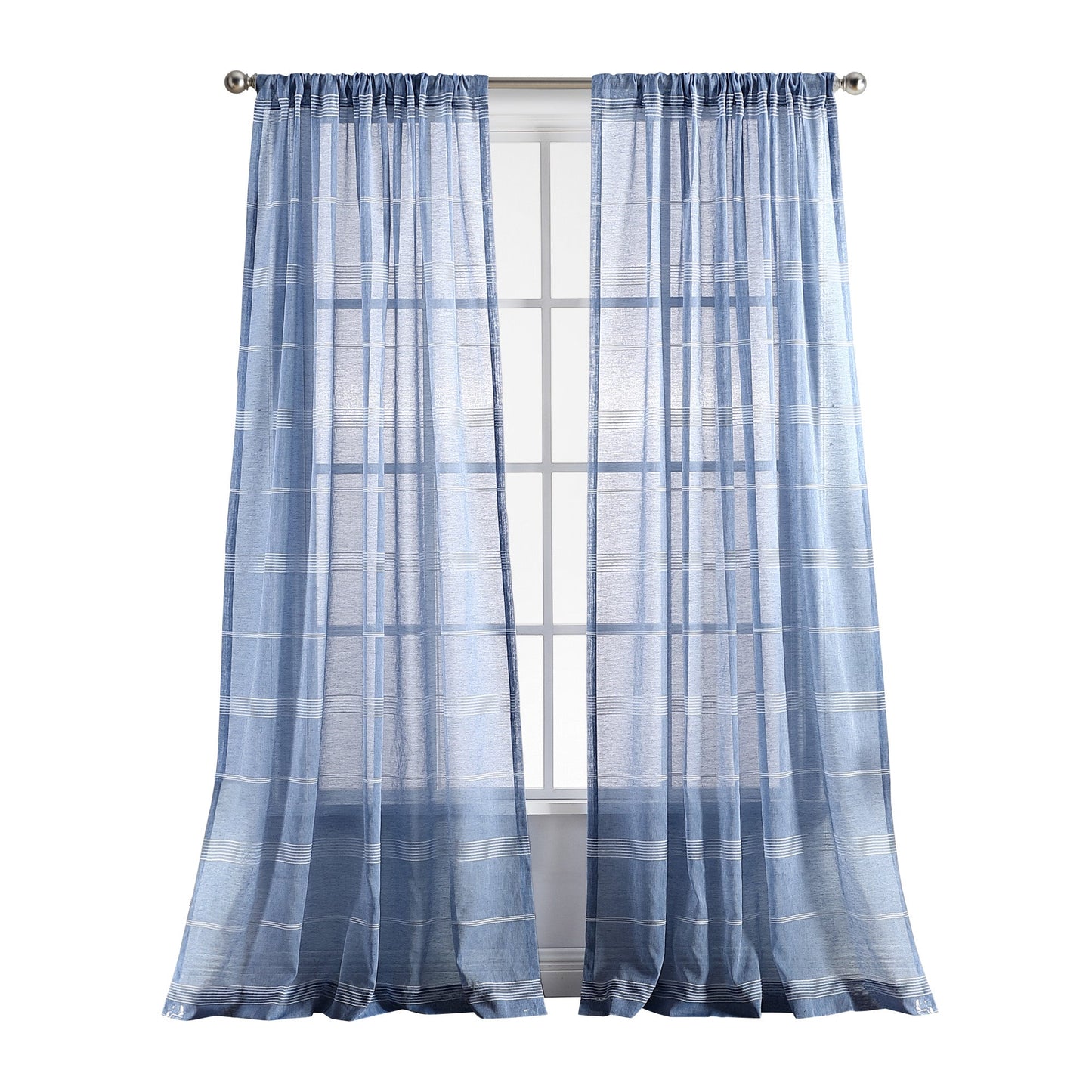 Martha Stewart Delicate Stripe Curtain Panel Paar