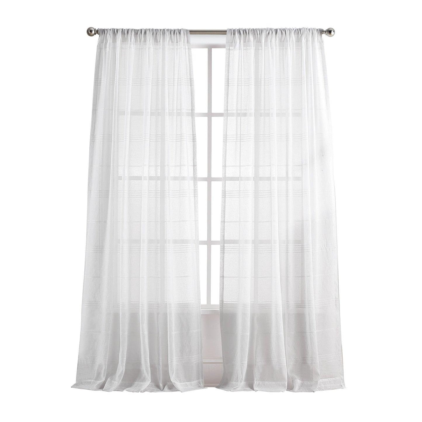 Martha Stewart Delicate Stripe Curtain Panel Paar