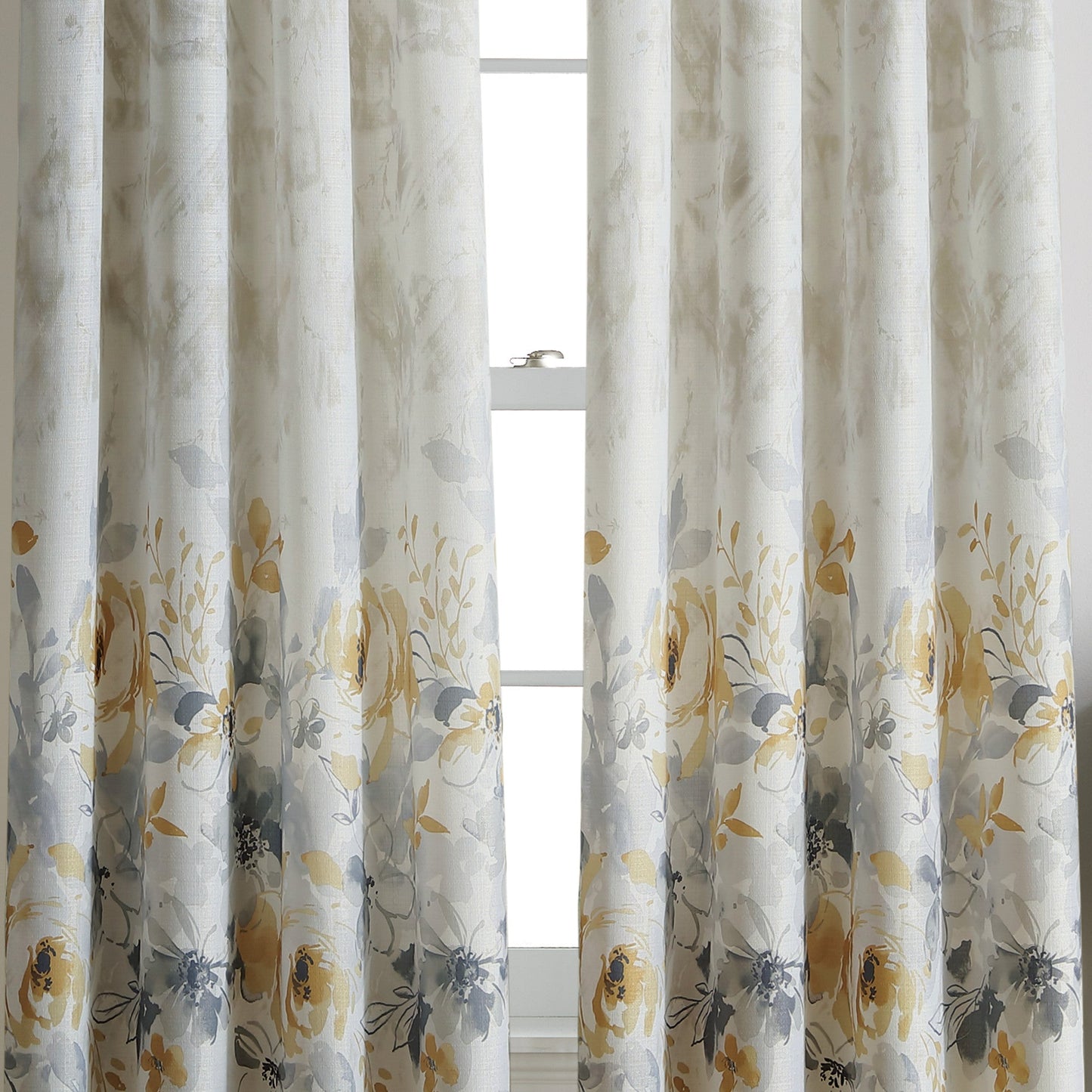Vorhangarbeiten Aquarell Floral Poletop Fenstervorhang Panel