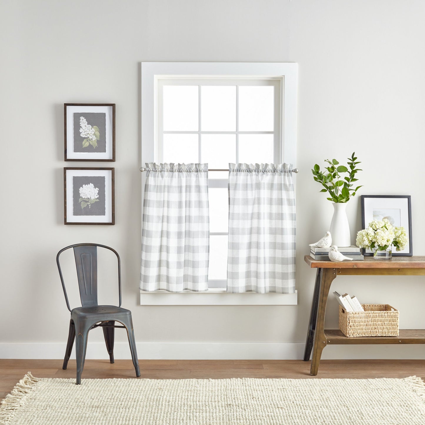 Curtainworks Buffalo Check Valance & Tier 3pc Set
