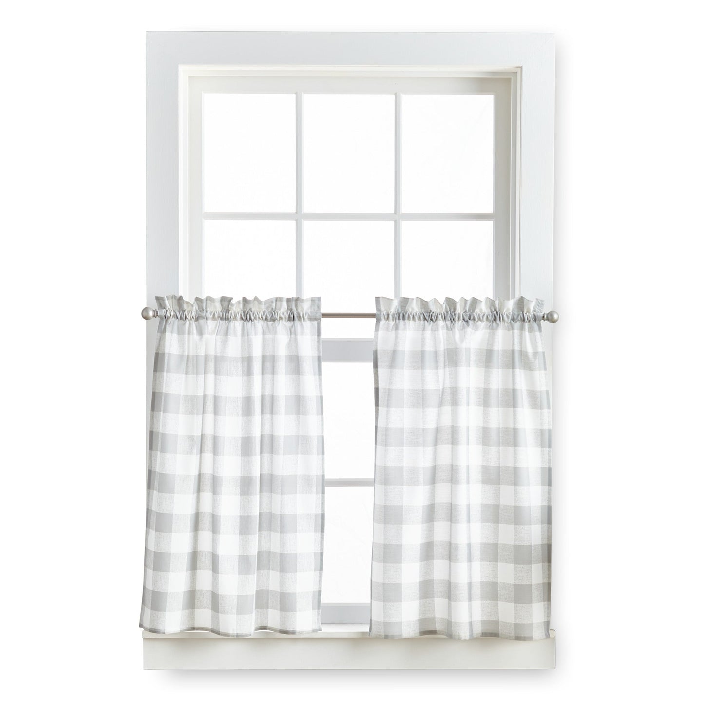 Curtainworks Buffalo Check Valance & Tier 3pc Set