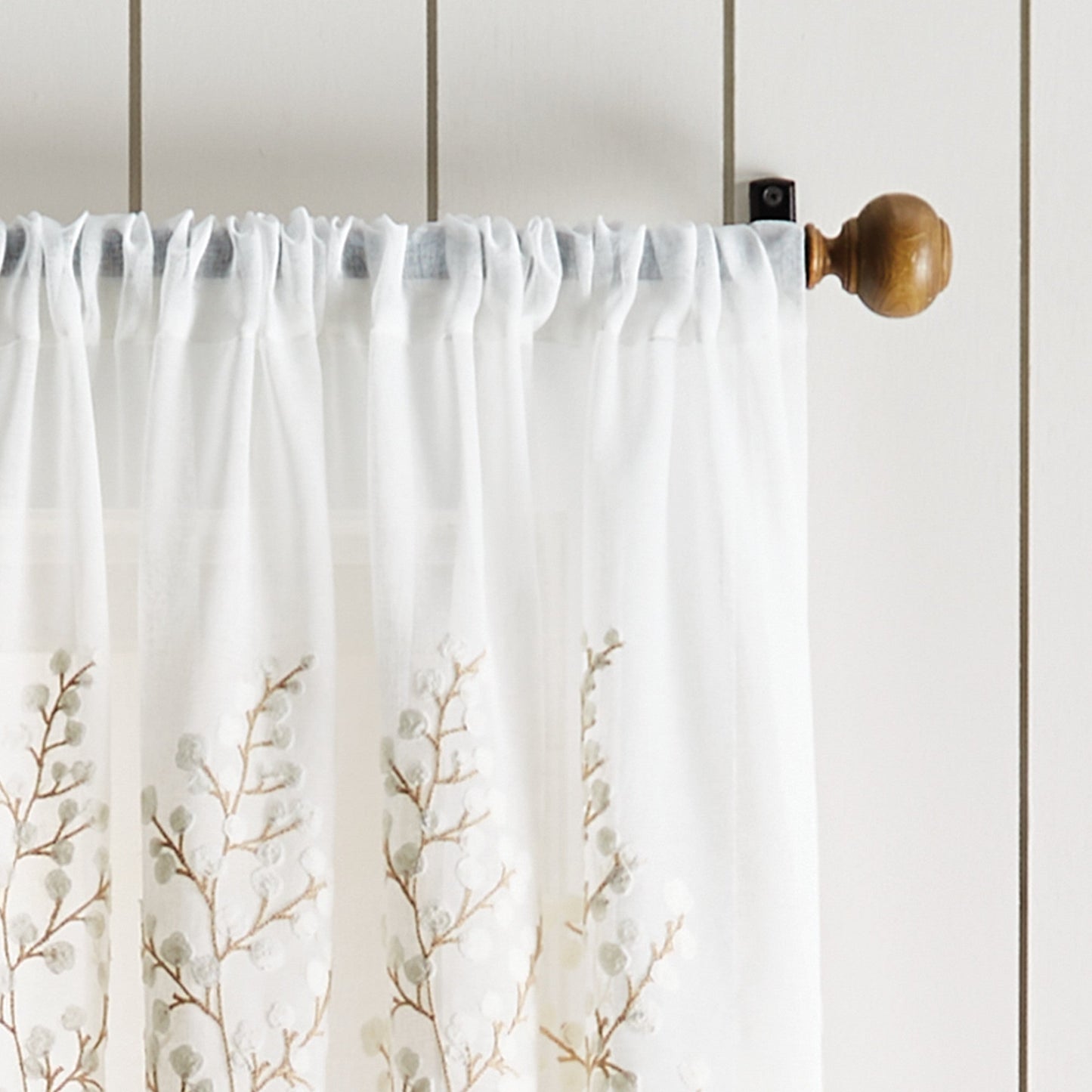 Martha Stewart Georgia Stickerei Vorhang Panel Paar