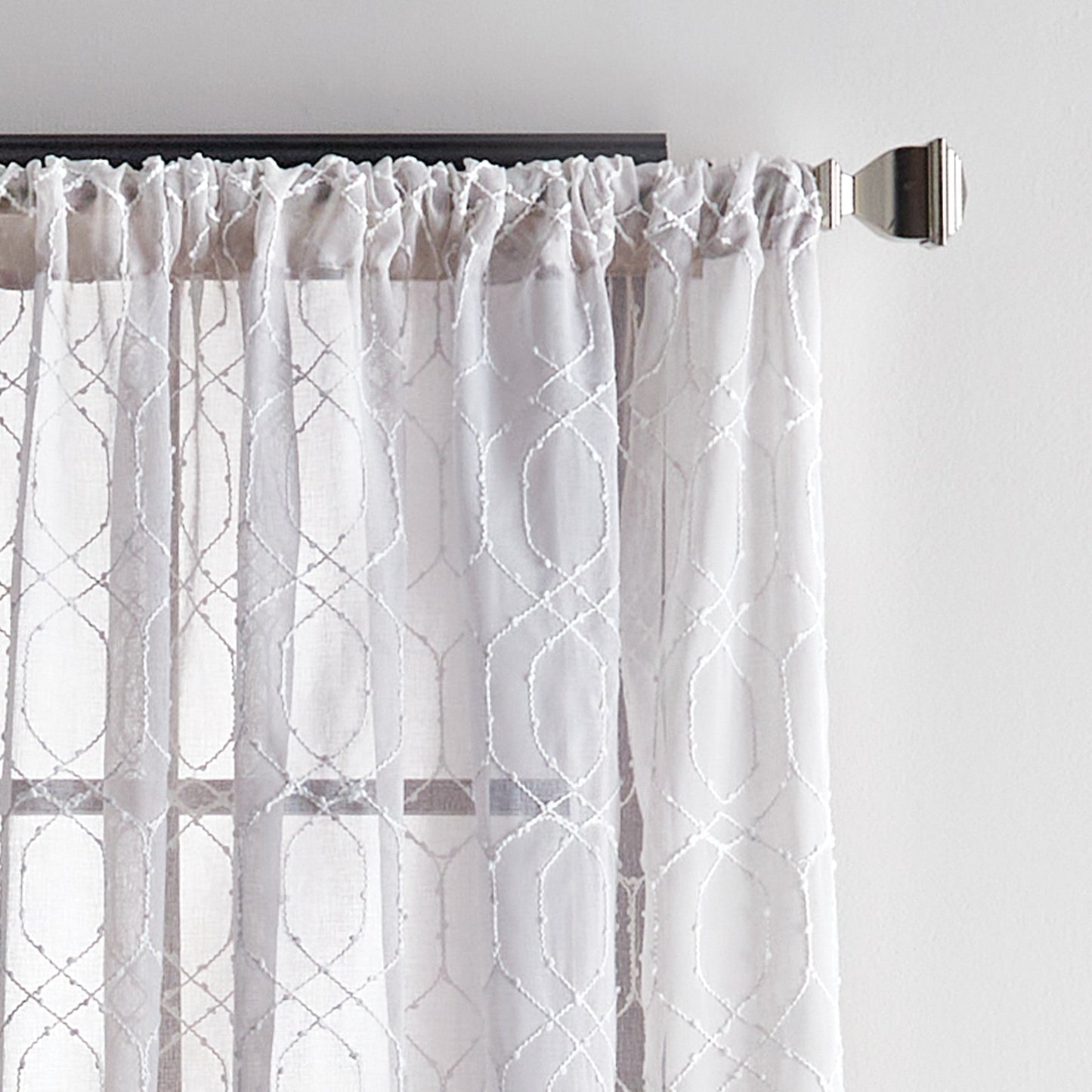 Martha Stewart Hourglass Stickerei Vorhang Panel Paar