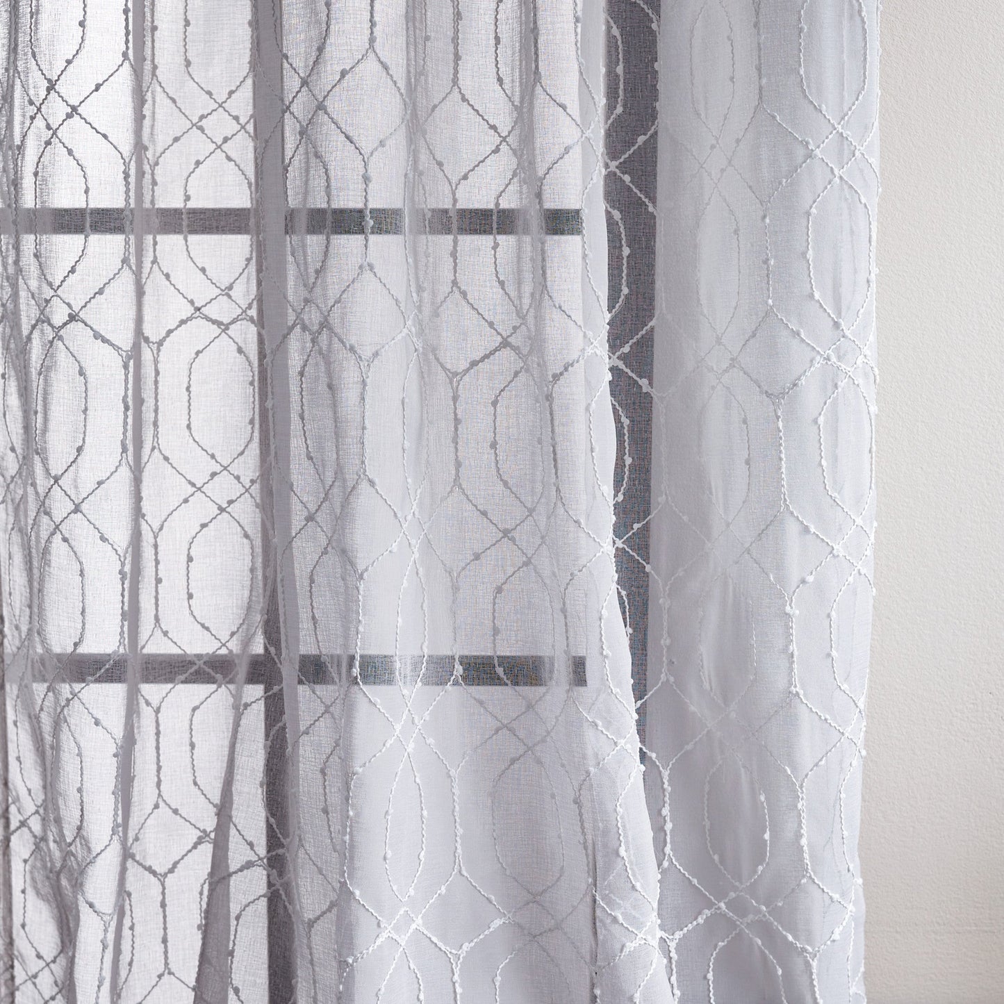 Martha Stewart Hourglass Stickerei Vorhang Panel Paar