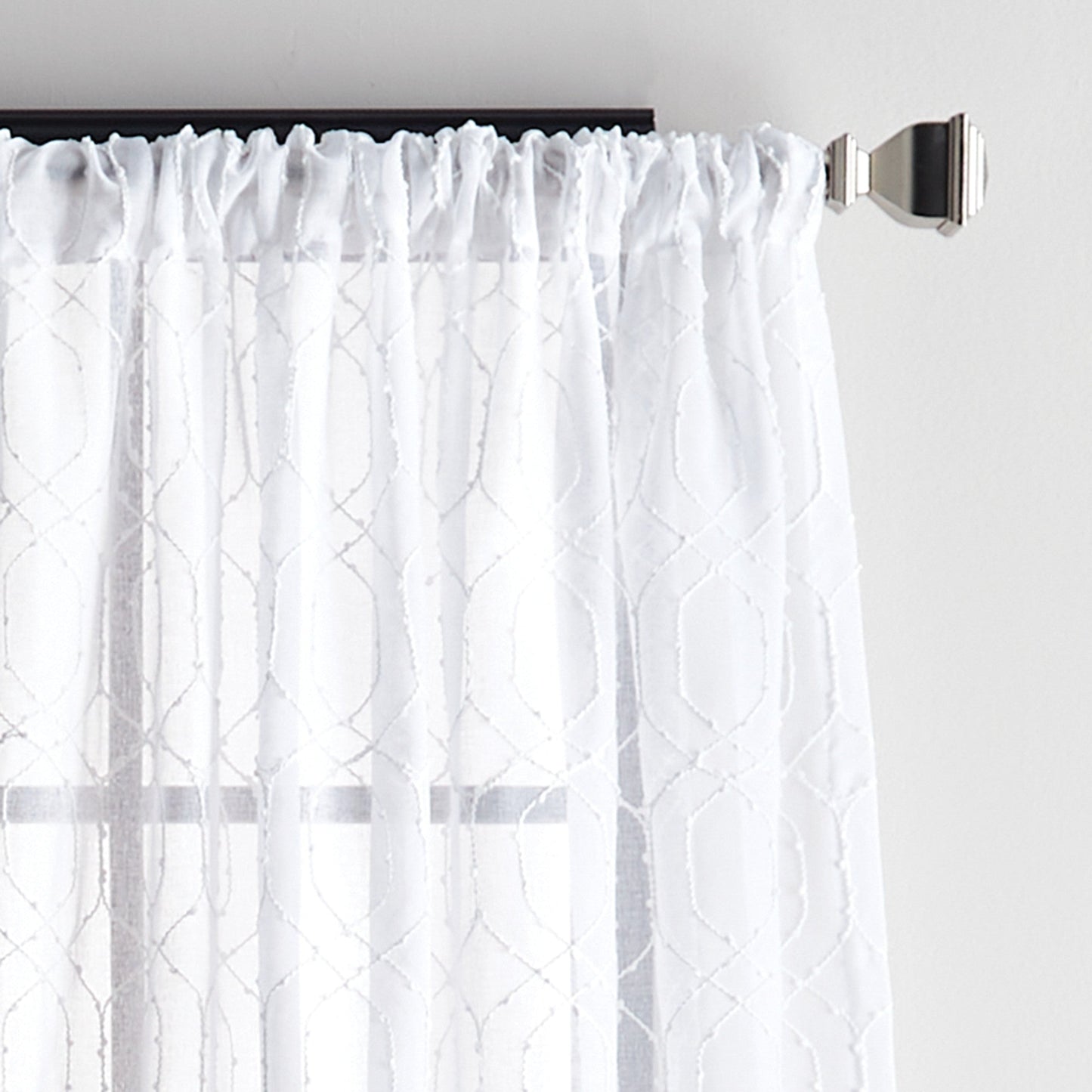 Martha Stewart Hourglass Stickerei Vorhang Panel Paar
