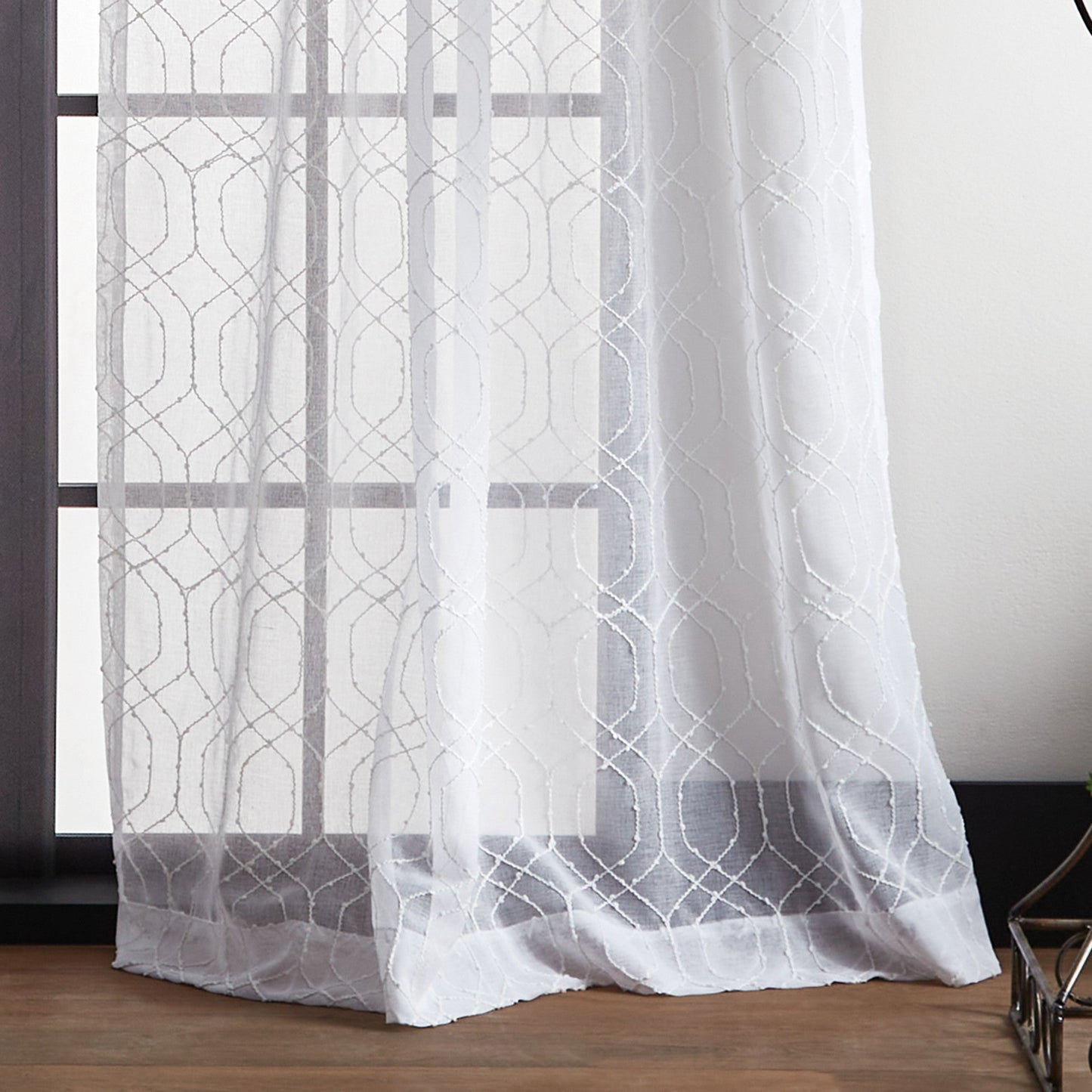 Martha Stewart Hourglass Stickerei Vorhang Panel Paar
