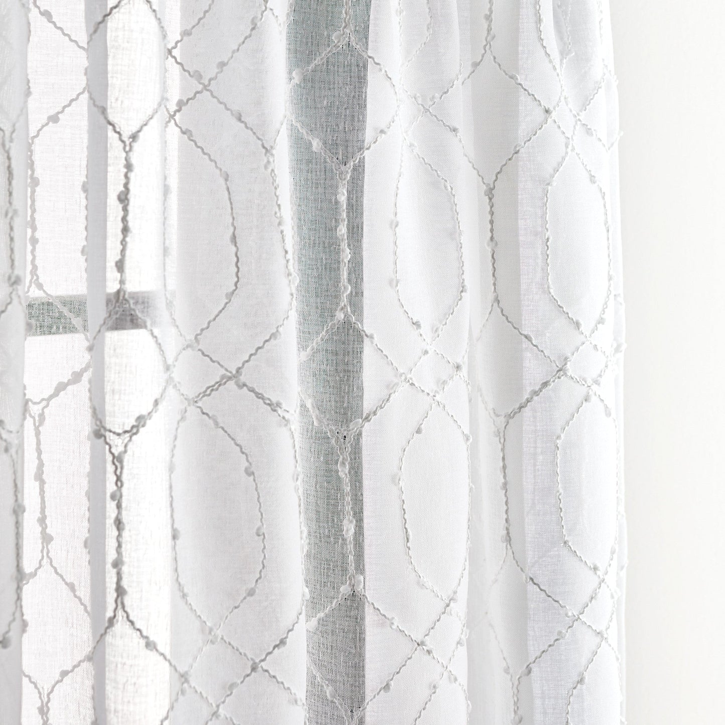 Martha Stewart Hourglass Stickerei Vorhang Panel Paar