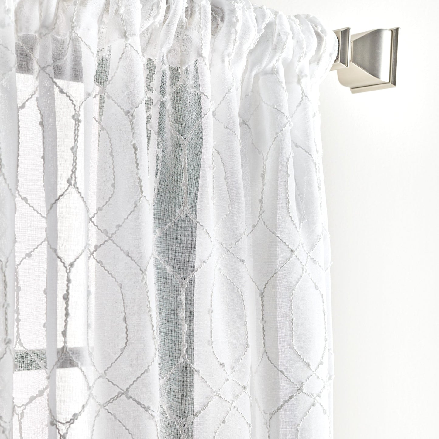 Martha Stewart Hourglass Stickerei Vorhang Panel Paar