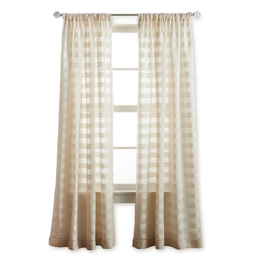 Martha Stewart Sandy Sheer Curtain Panel Paar