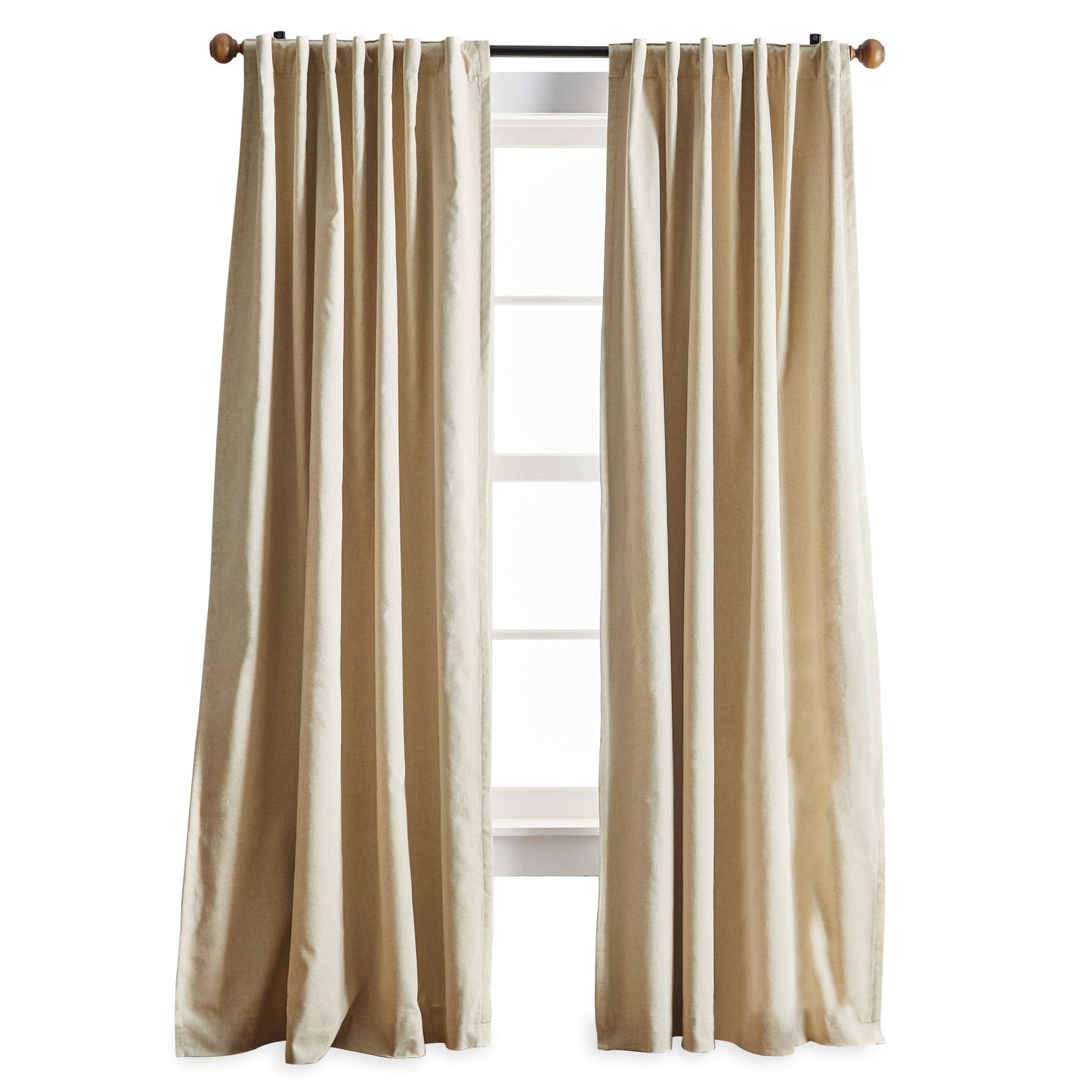 Martha Stewart Lido Linen Blackout Curtain Panel Paar