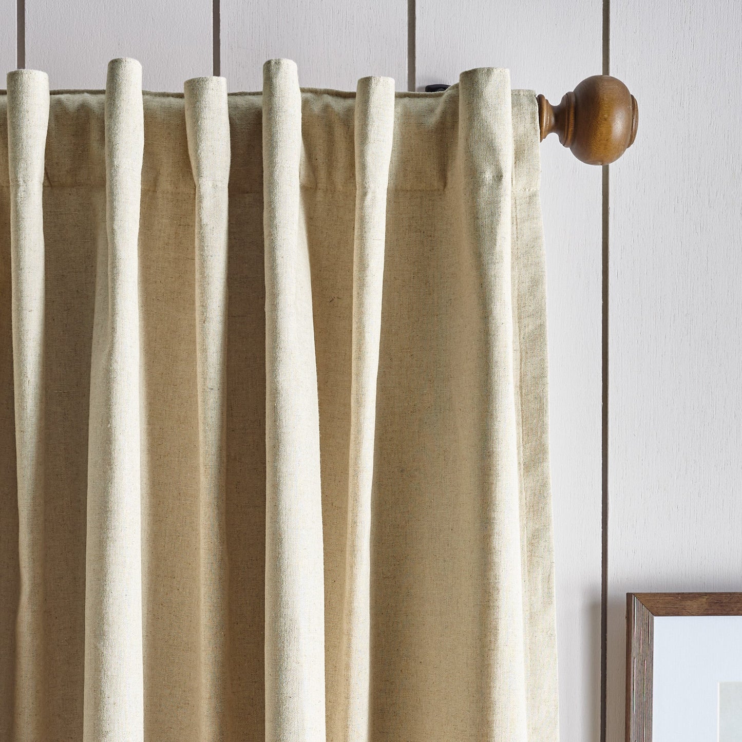 Martha Stewart Lido Linen Blackout Curtain Panel Paar