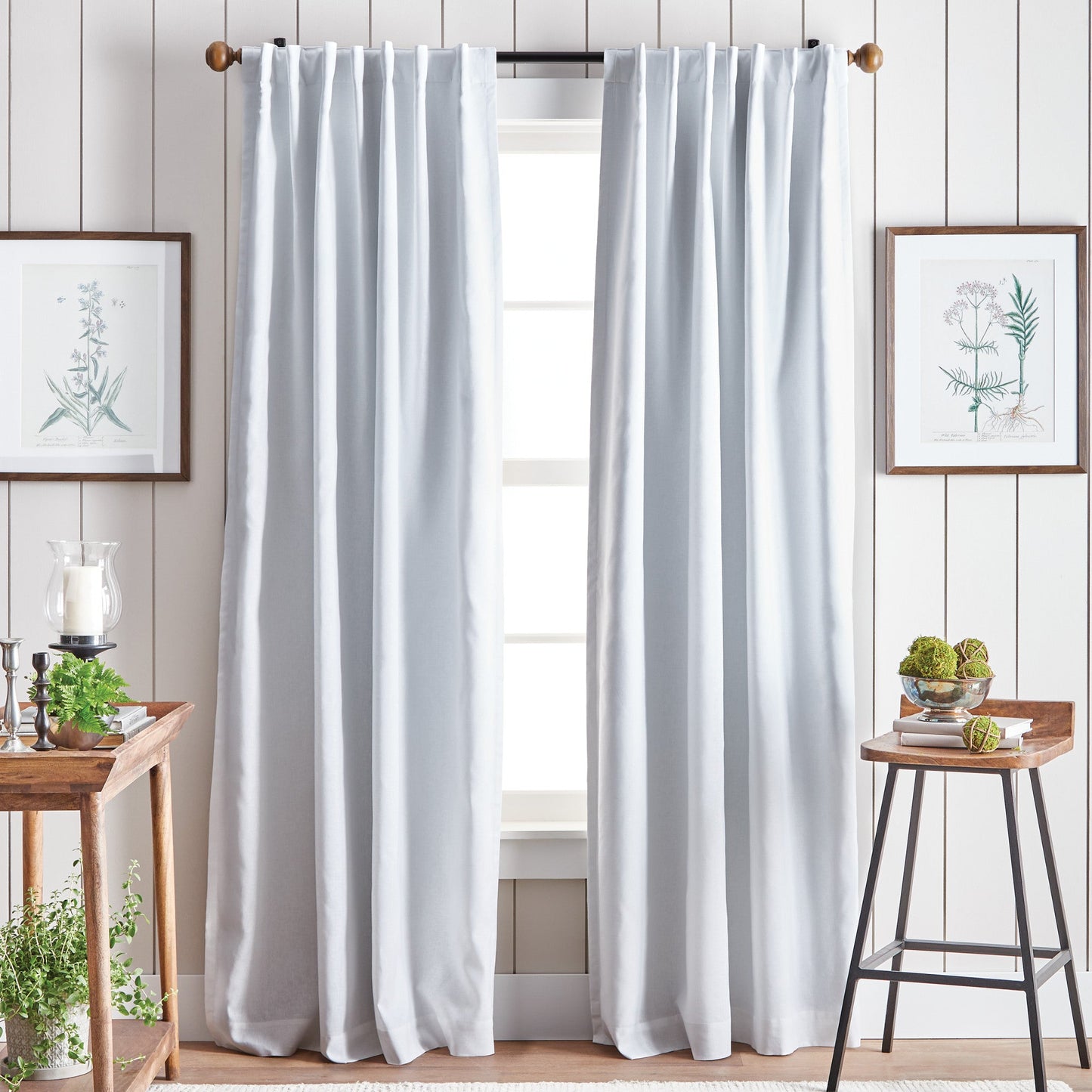 Martha Stewart Lido Linen Blackout Curtain Panel Paar