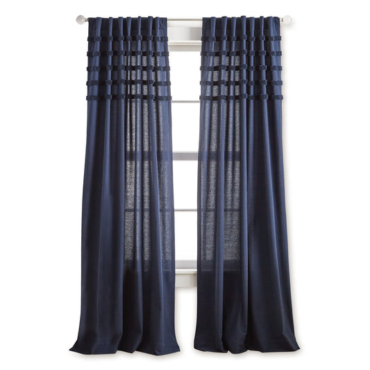 Martha Stewart Water's Edge Tufted Curtain Panel Paare