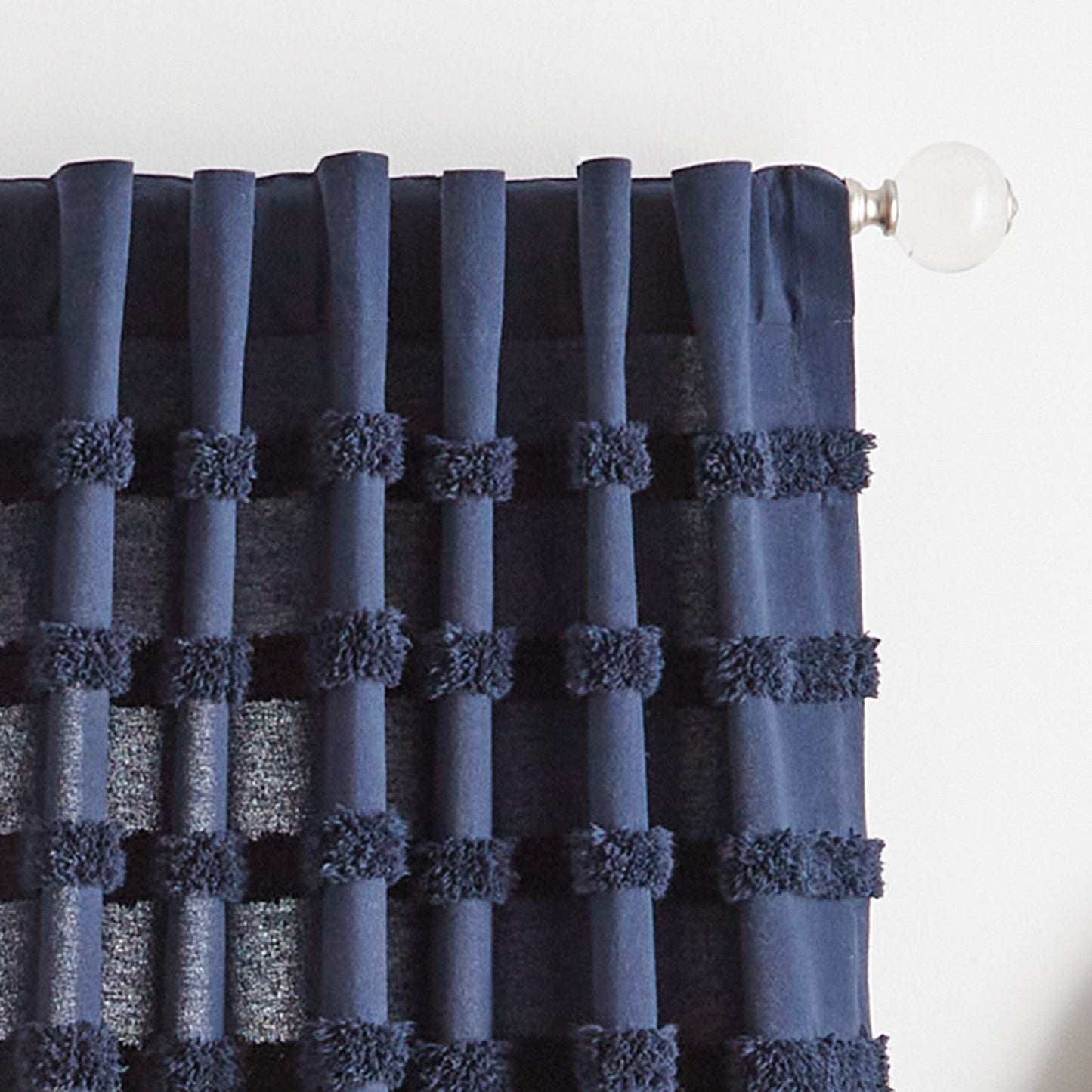 Martha Stewart Water's Edge Tufted Curtain Panel Paare