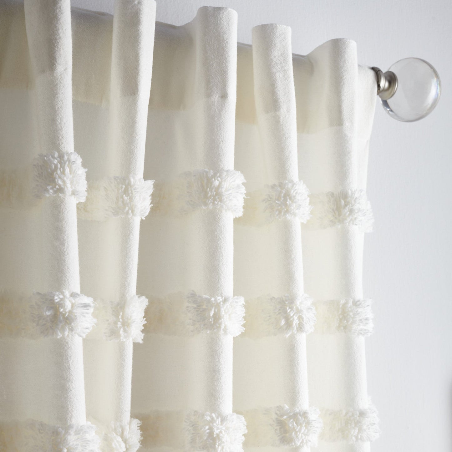 Martha Stewart Water's Edge Tufted Curtain Panel Paare