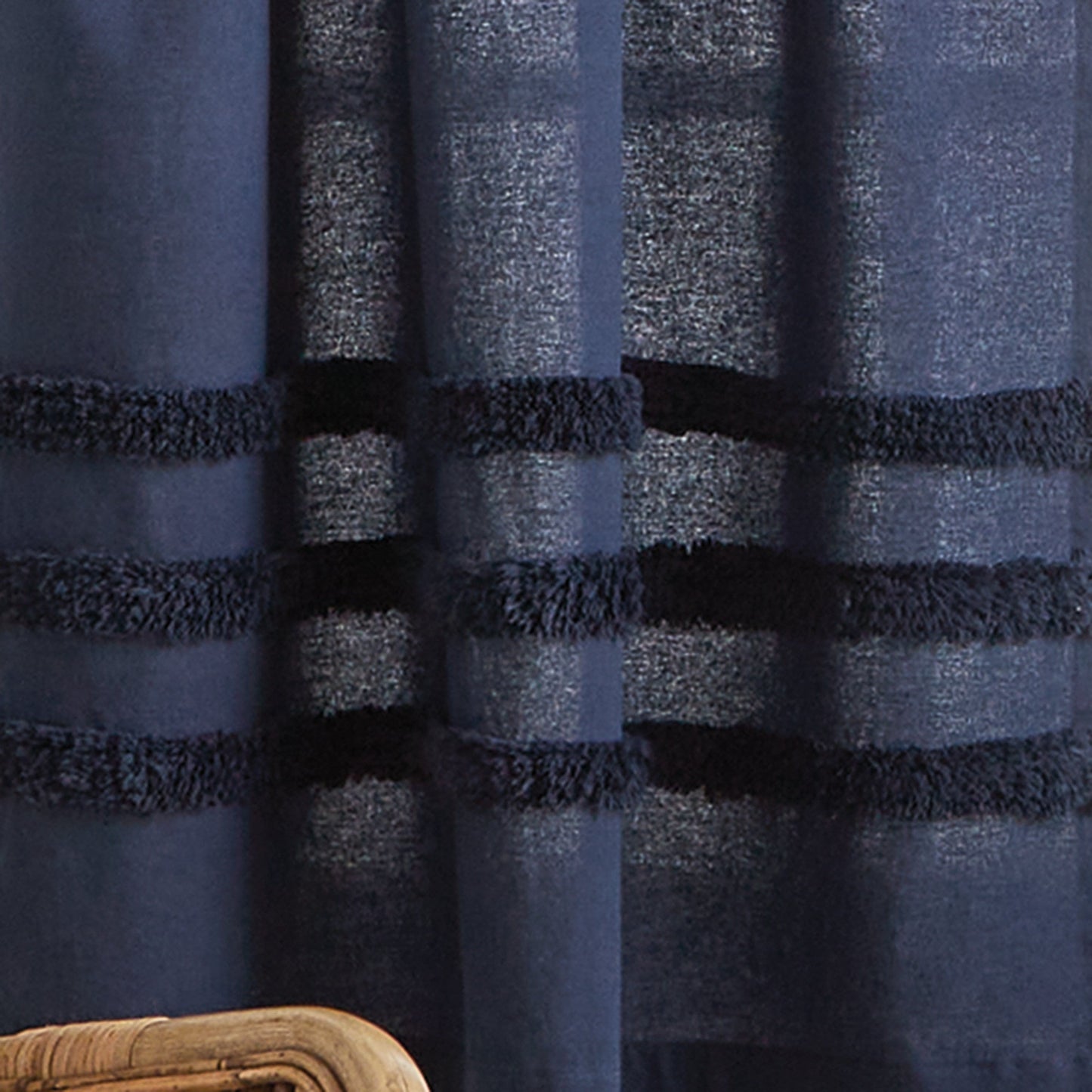 Martha Stewart Water's Edge Tufted Valance & Tier 3pc Set
