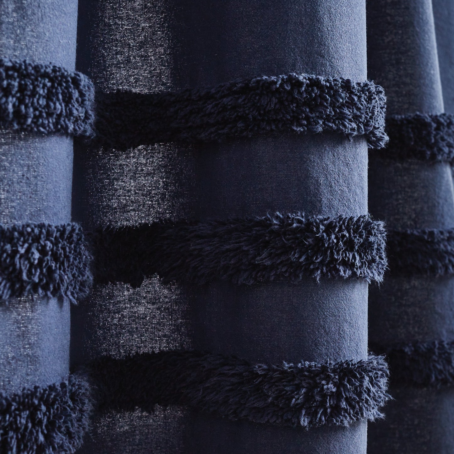 Martha Stewart Water's Edge Tufted Valance & Tier 3pc Set