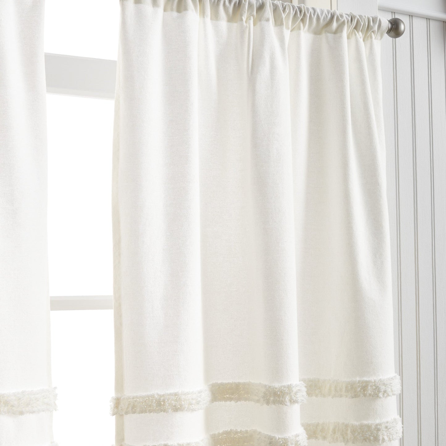 Martha Stewart Water's Edge Tufted Valance & Tier 3pc Set