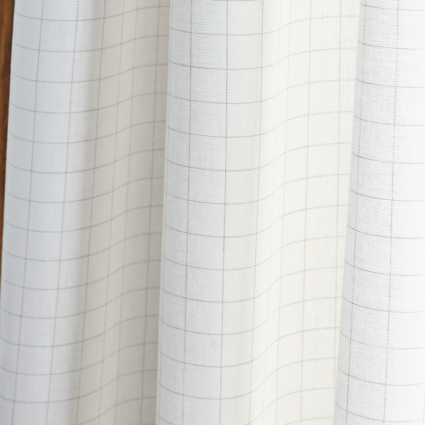 Martha Stewart Plaid Tie Top Curtain Panel Paare