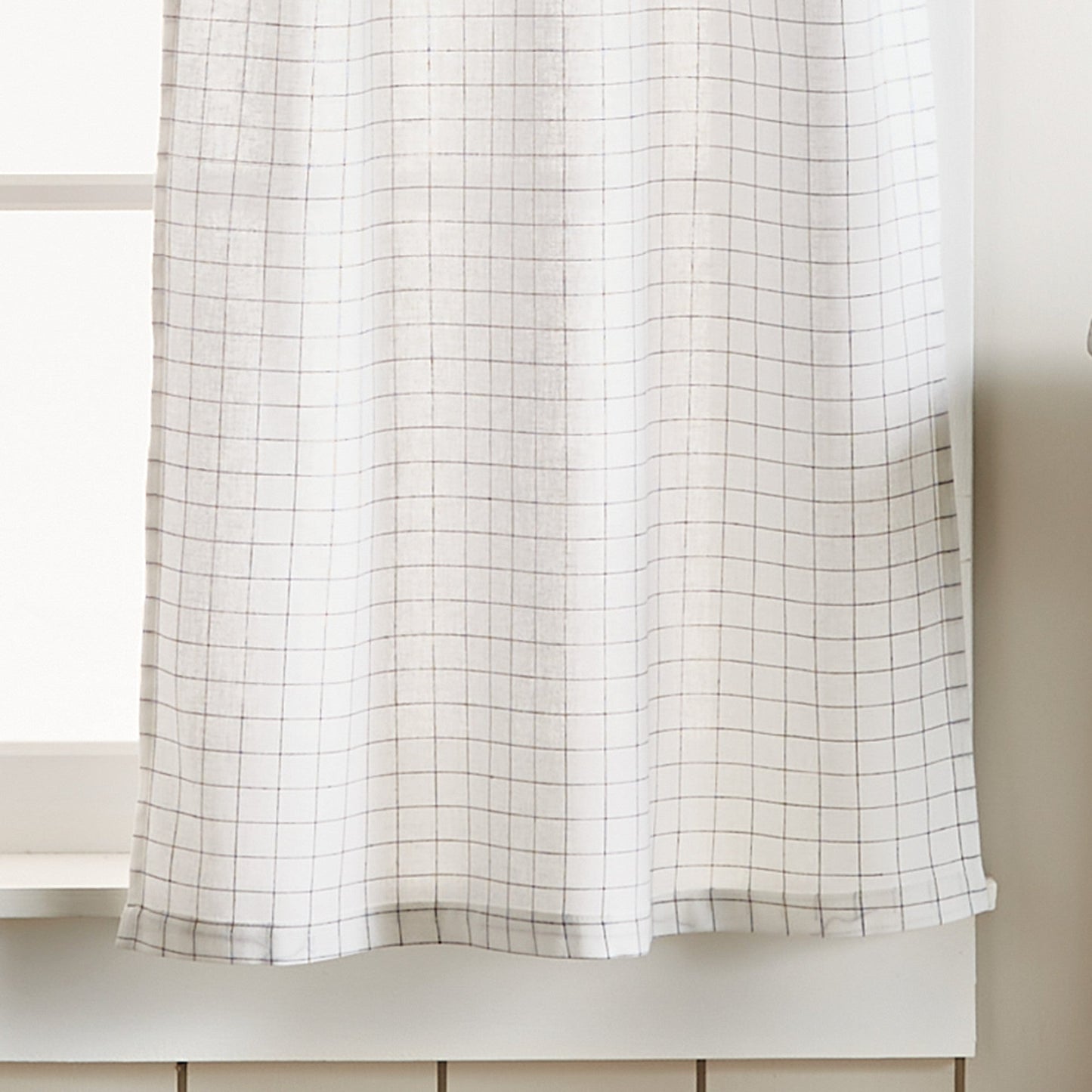 Martha Stewart Plaid Tie Top Valance & Tier 3pc Set