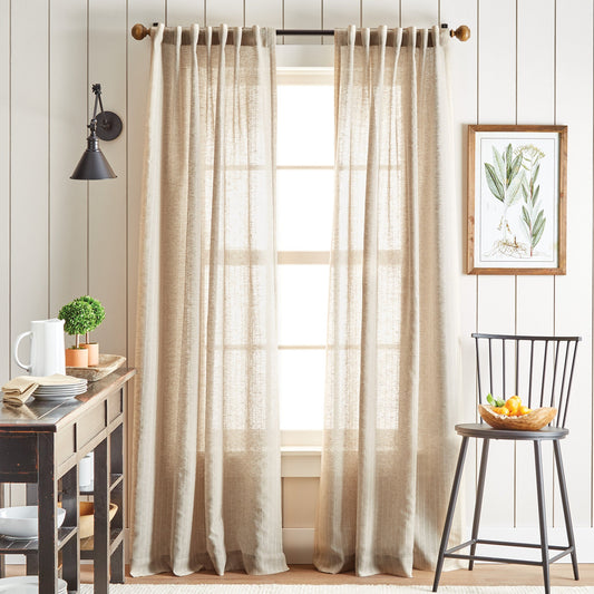 Martha Stewart Leinen Stripe Vorhang-Paar
