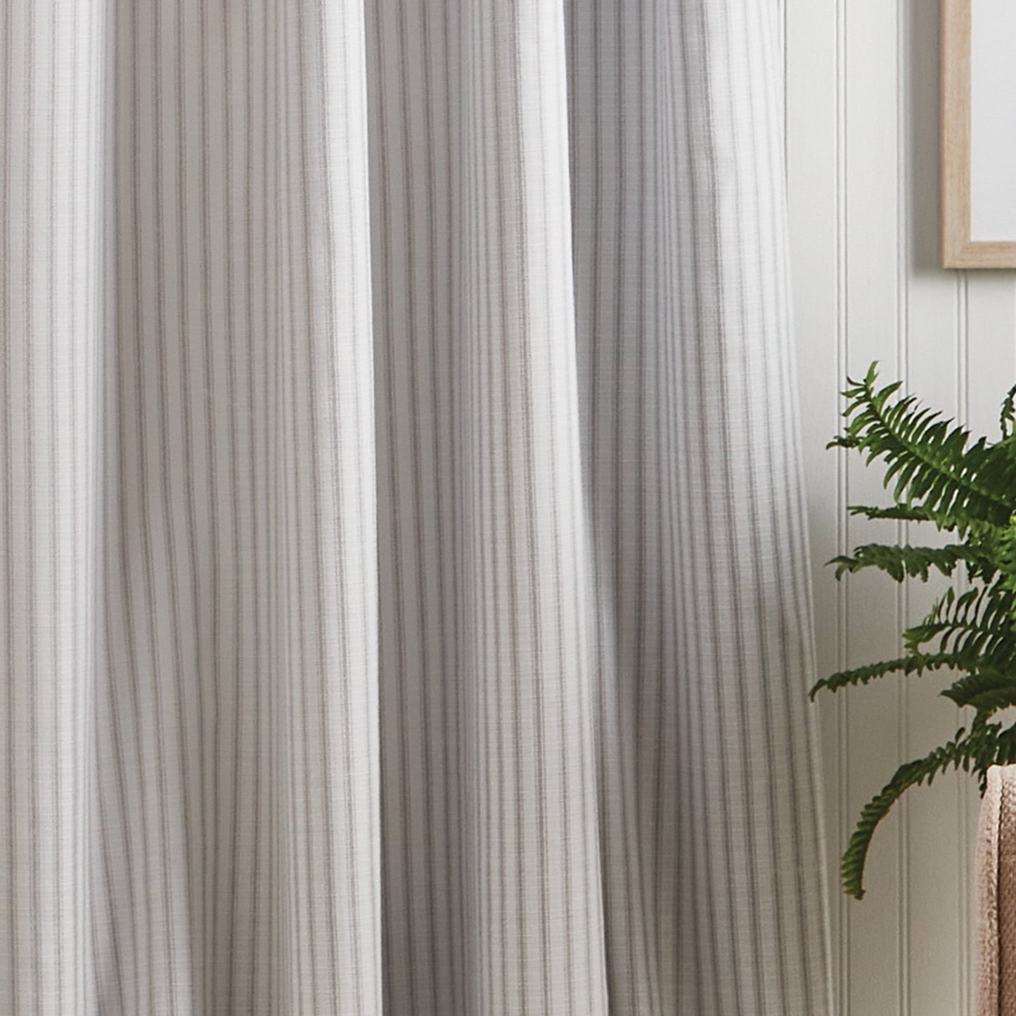 Martha Stewart Ticking Stripe Curtain Panel Paar