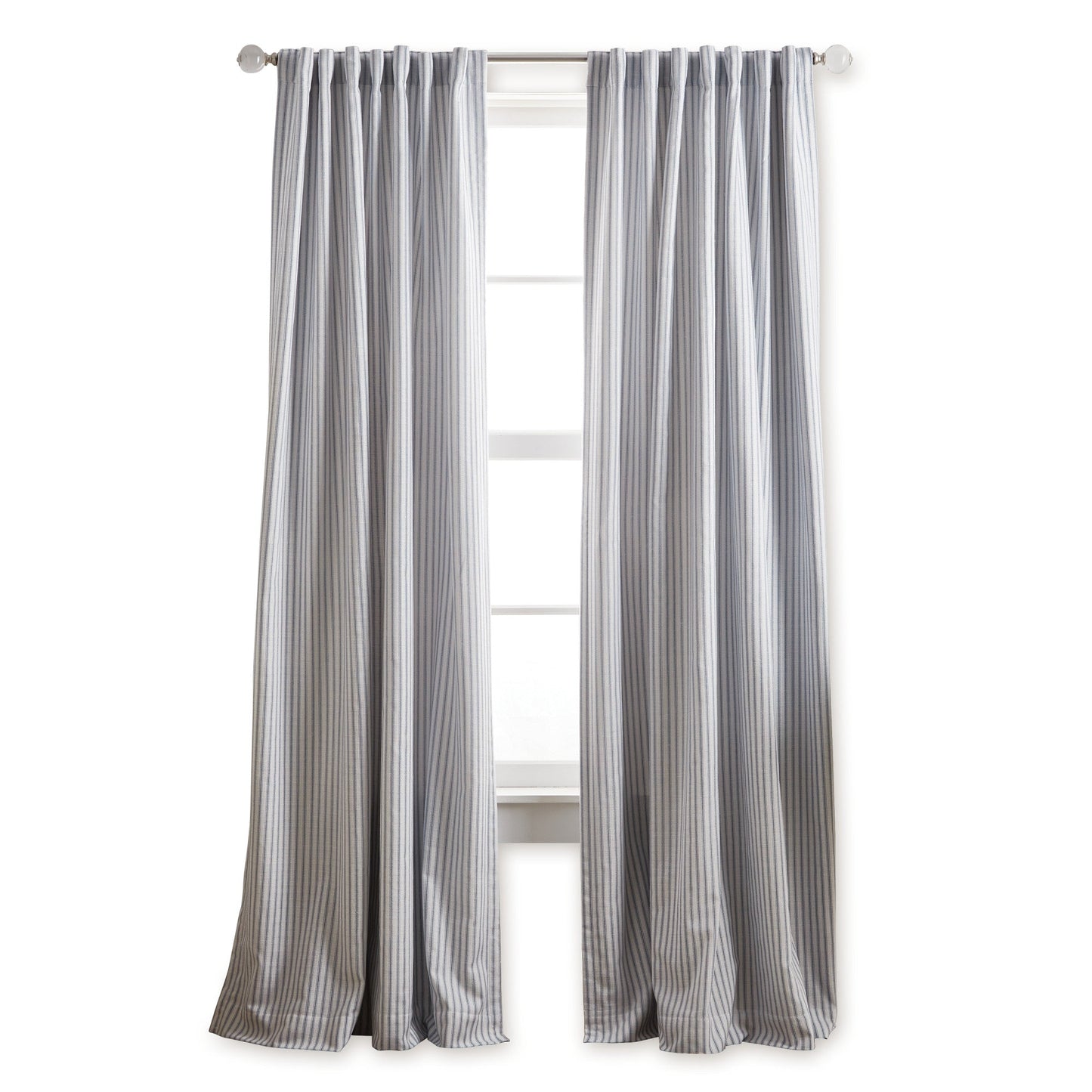 Martha Stewart Ticking Stripe Curtain Panel Paar