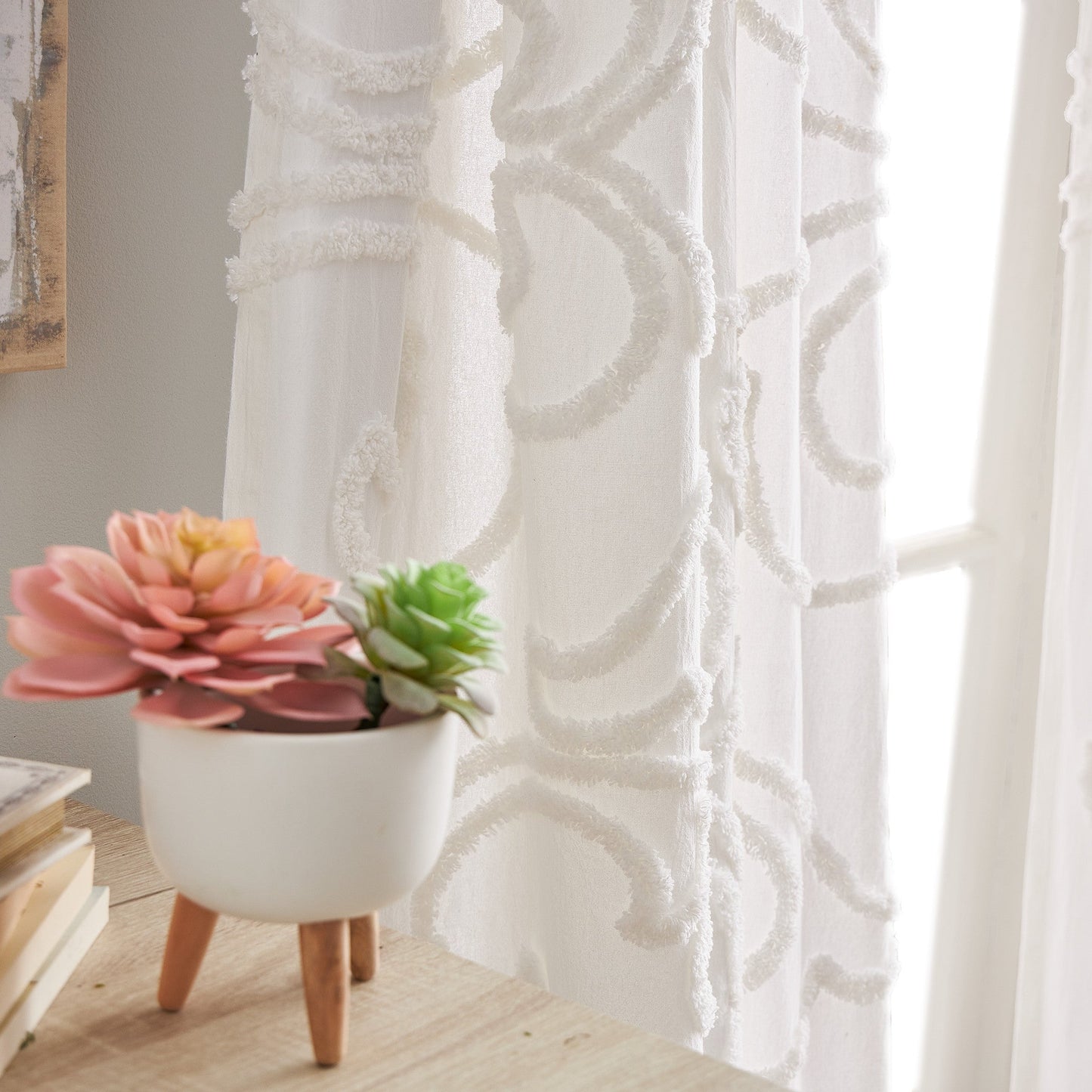 Peri Home Gates Tufted Chenille Curtain Panel Paar