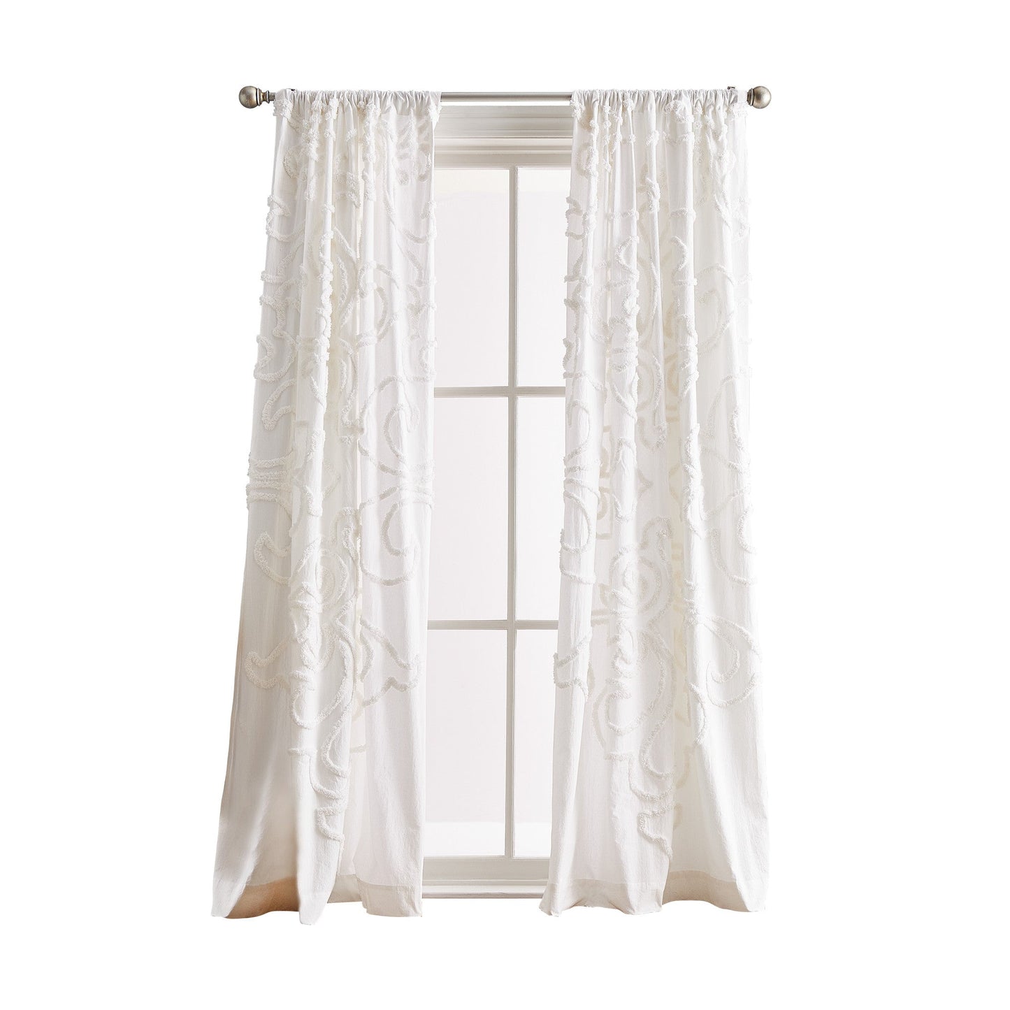 Peri Home Gates Tufted Chenille Curtain Panel Paar
