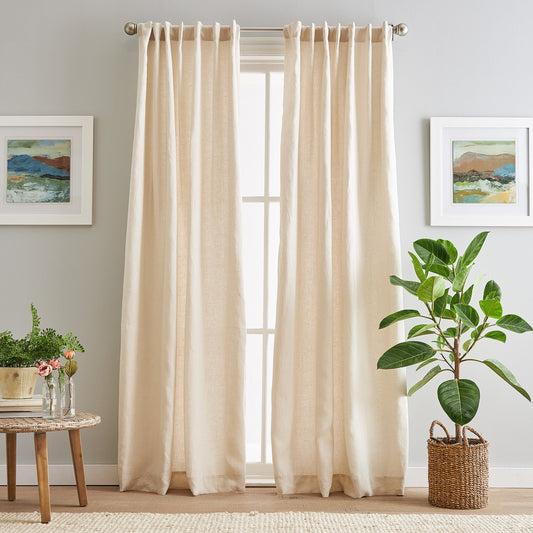 Peri Home 100% Leinenvorhang-Paar
