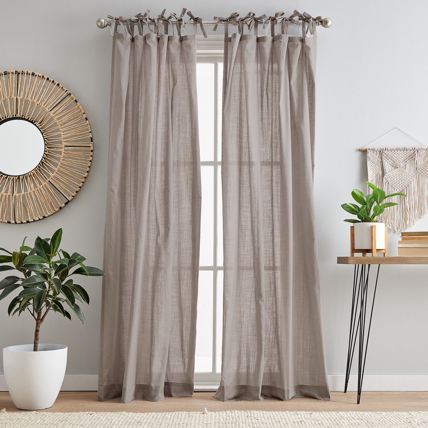 Peri Home 100% Baumwolle Sheer Curtain Panel Paar
