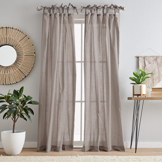Peri Home 100% Baumwolle Sheer Curtain Panel Paar