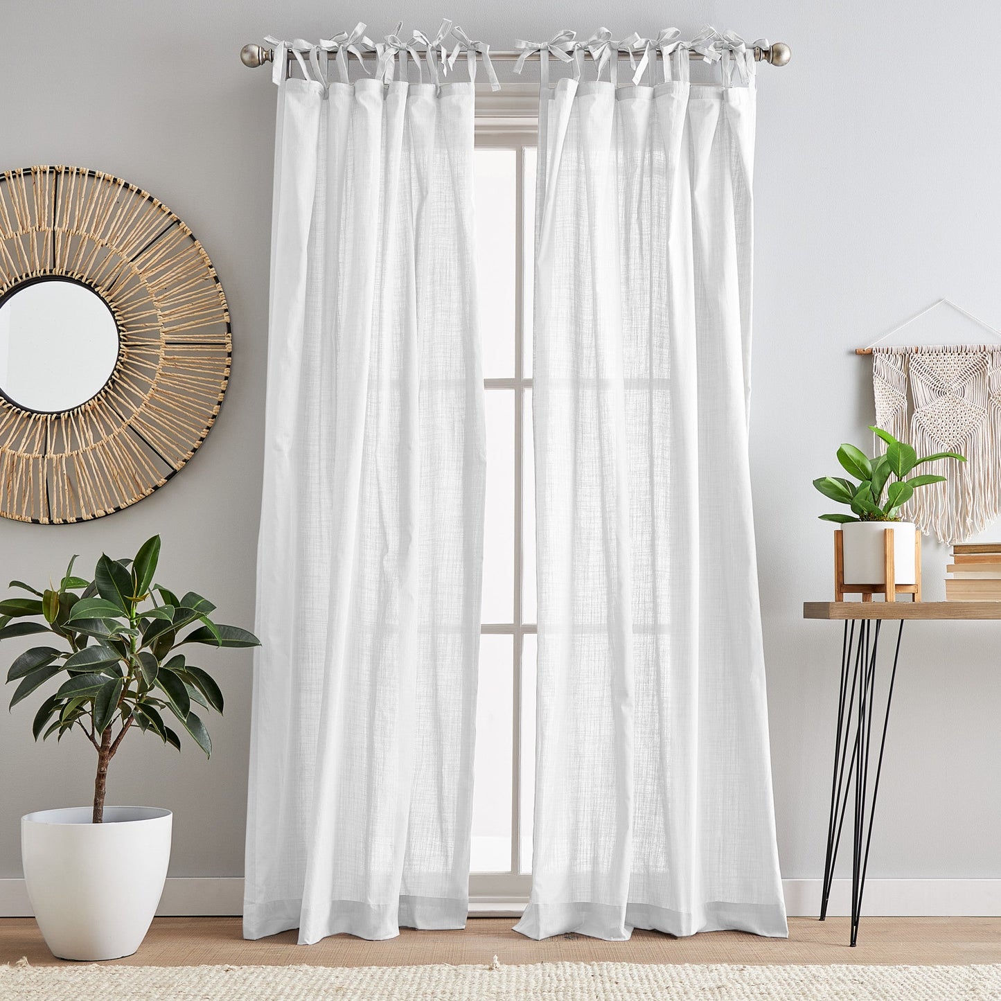 Peri Home 100% Baumwolle Sheer Curtain Panel Paar