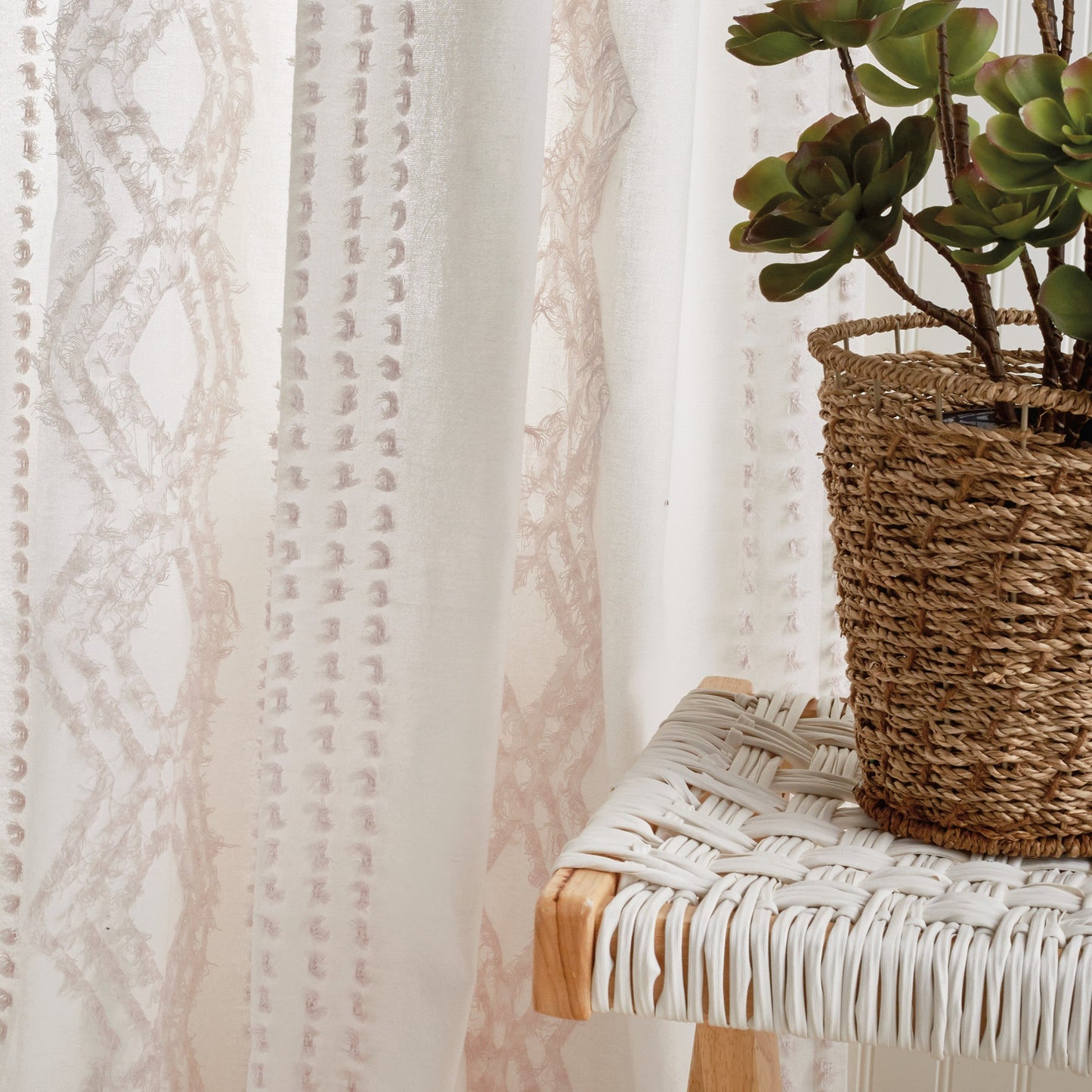 Peri Home Cut Geo Curtain Panel Paar