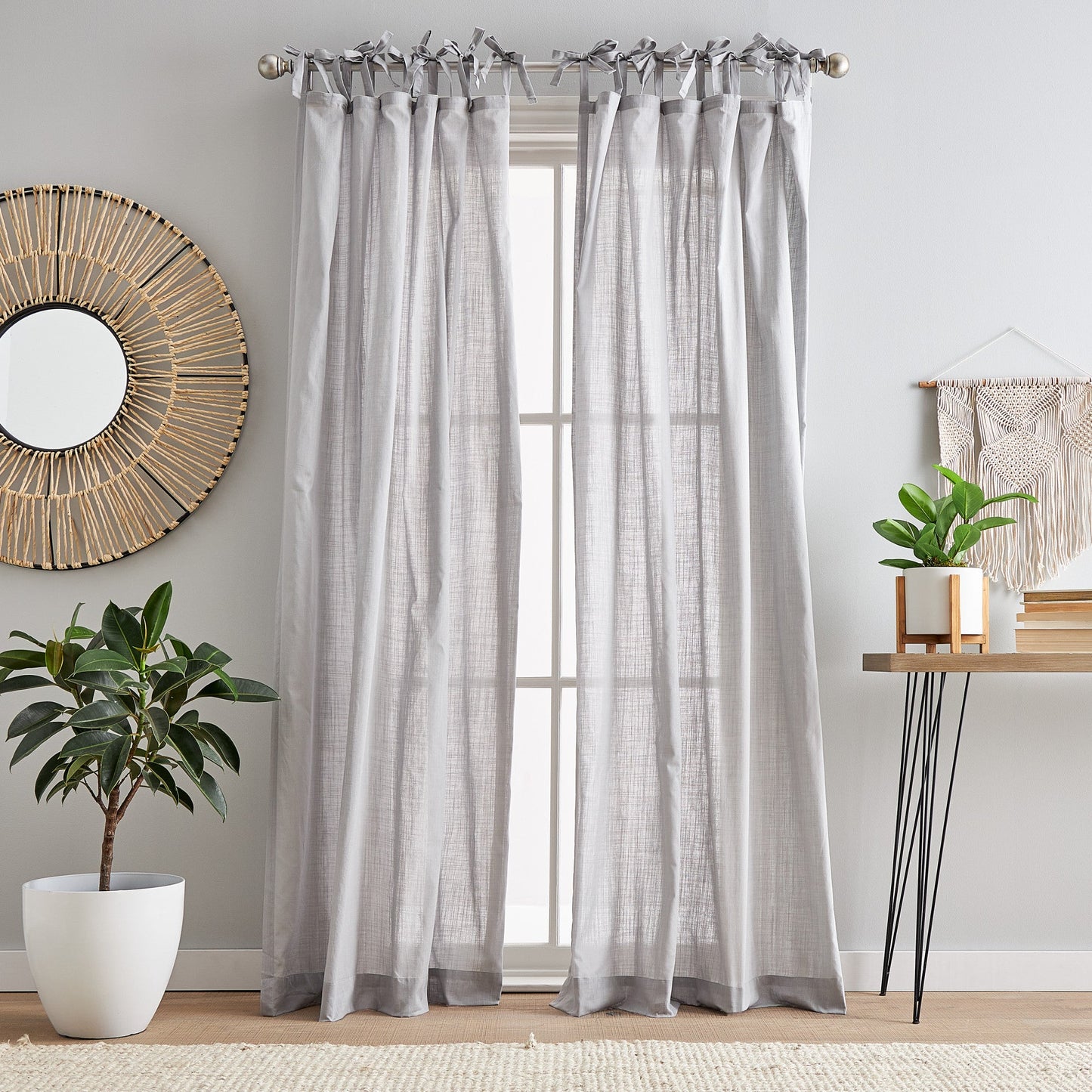 Peri Home 100% Baumwolle Sheer Curtain Panel Paar
