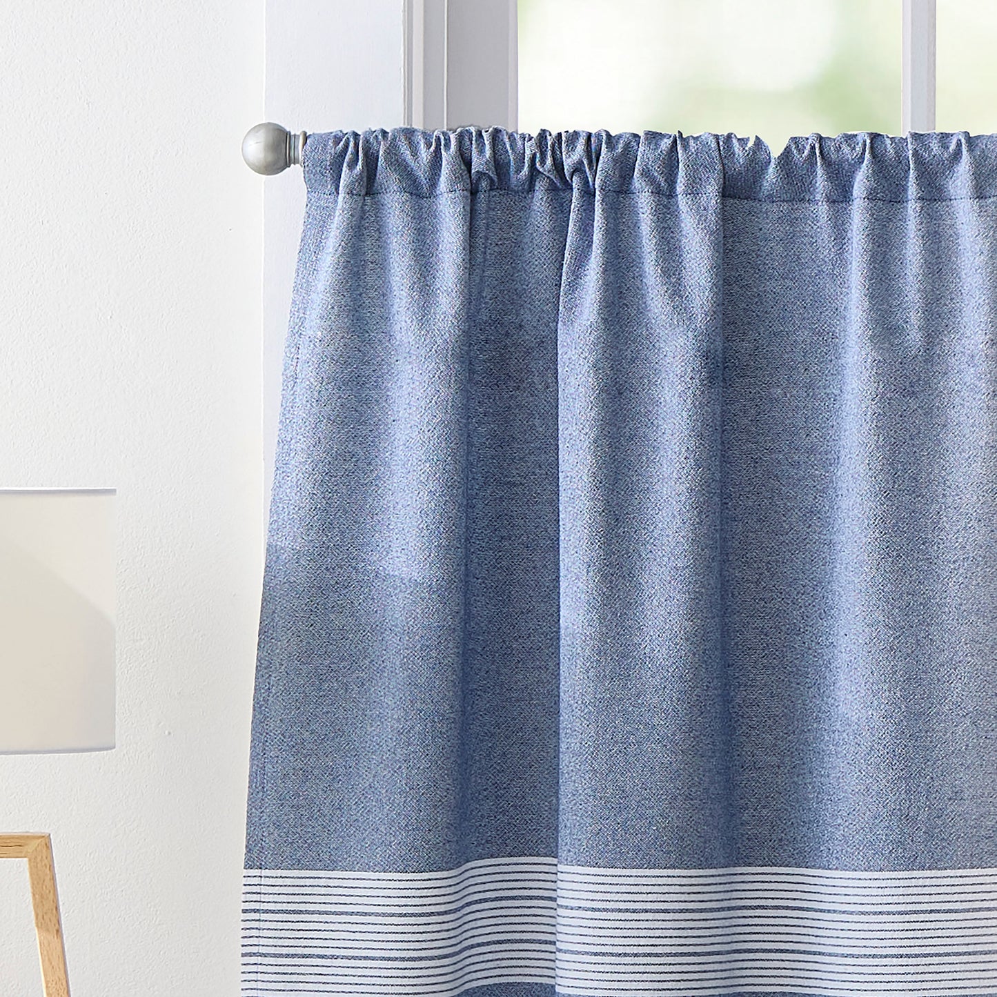Curtainworks Denim Yarn Tier Set