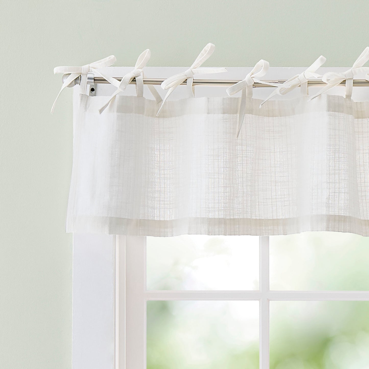 Vorhangwerk Tie Tab Woven Stripe Valance
