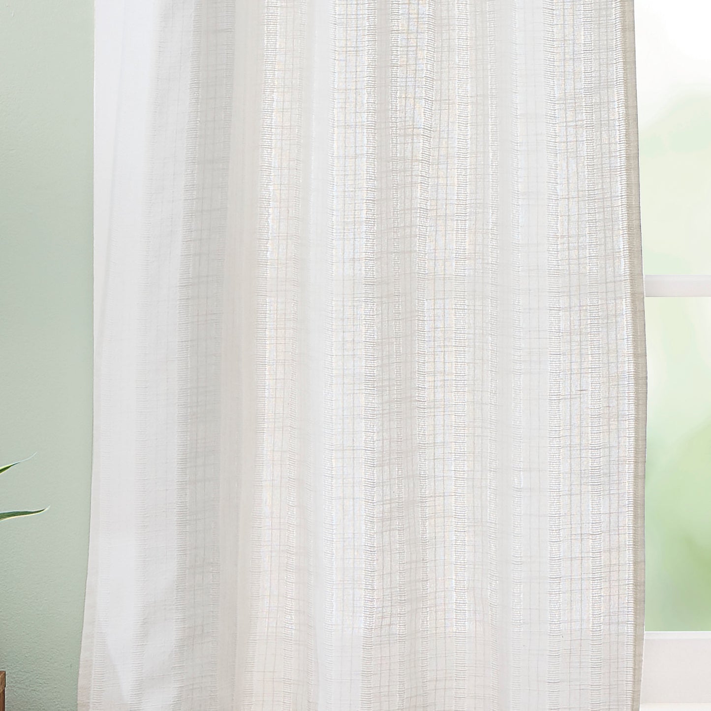 Vorhangwerk Tie Tab Woven Stripe Valance
