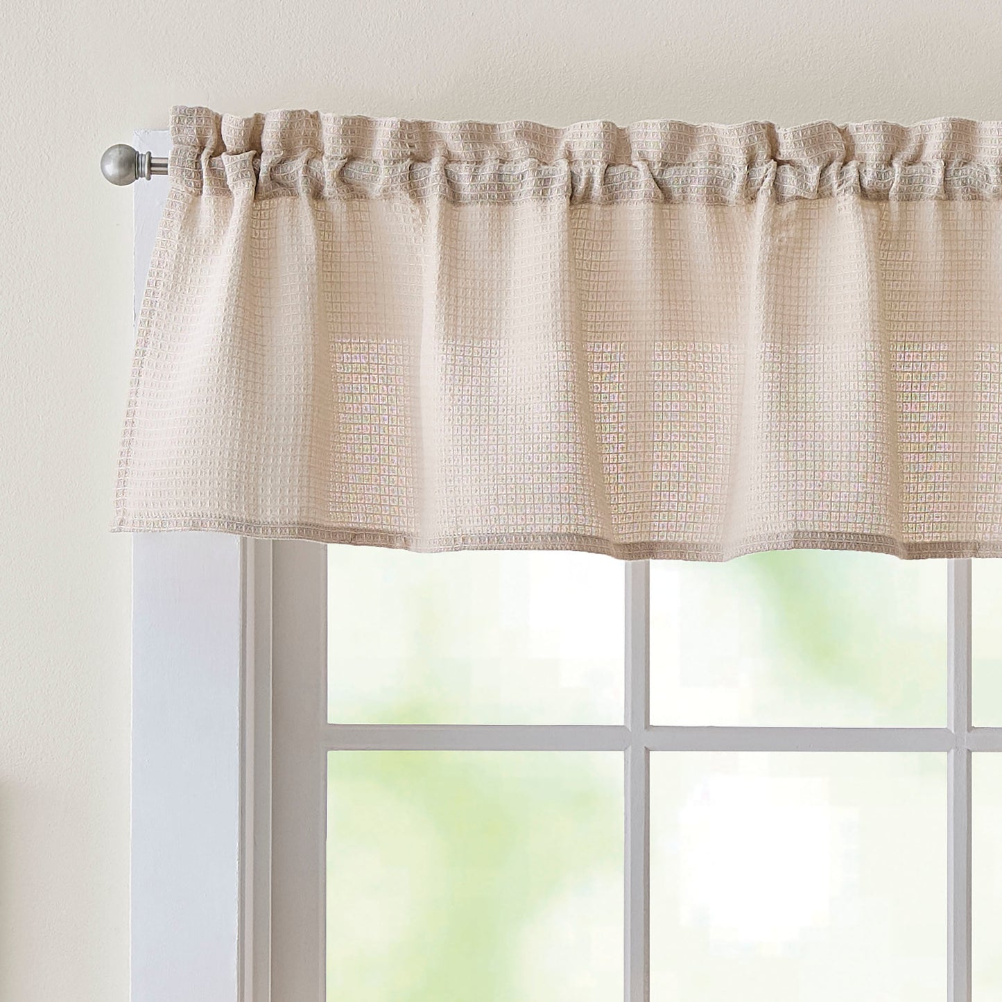 Curtainworks Eldridge Waffle 3-Piece Tier und Valance Set