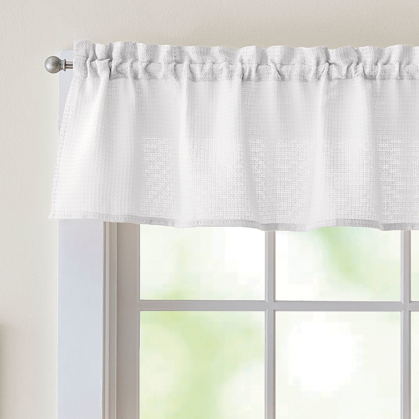 Curtainworks Eldridge Waffle 3-Piece Tier und Valance Set
