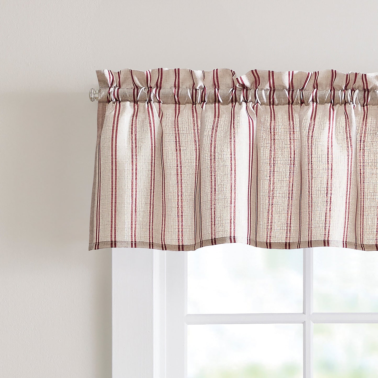 Curtainworks Banner Stripe 3-teiliges Tier und Valance Set