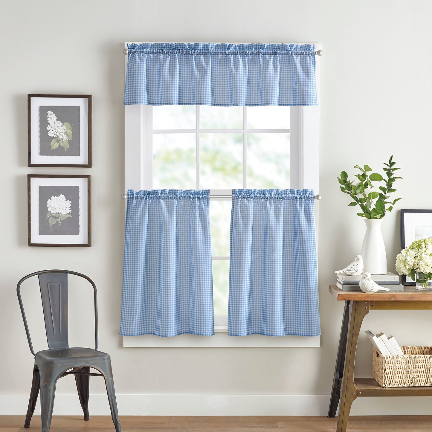 Curtainworks Gingham 3-Piece Tier und Valance Set